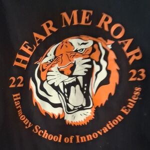 Black T-Shirt with Tiger Graphic